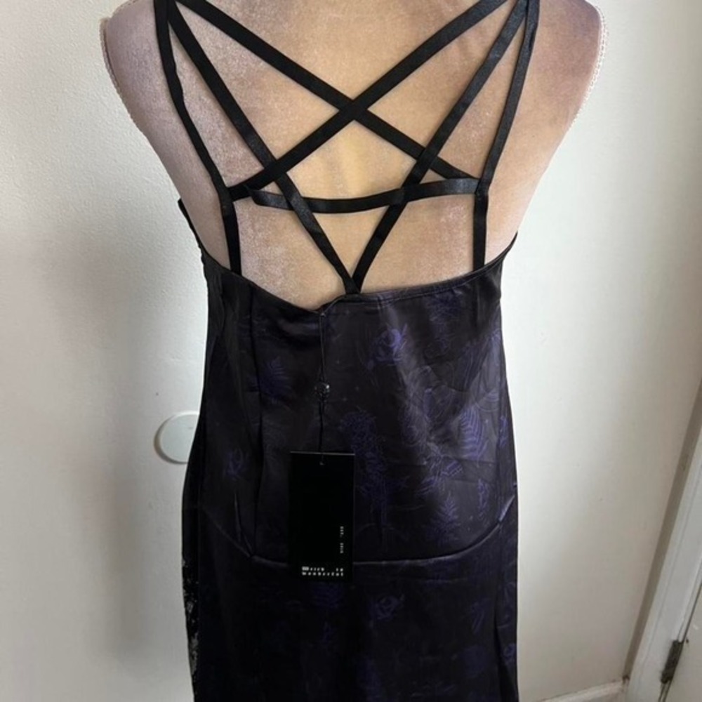 Killstar midnight moth slip dress goth alternative - Picture 4 of 5